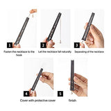 FrasioJoon Anti-Tangle 2 Pcs Travel Necklace Acrylic Mini Portable Storage Holder,Pendant Small Chain Box Container Display Case FrasioJoon