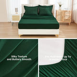 Andency Full Size Comforter Set with Sheets Dark Emerald Green - 7 Pieces Bed in a Bag Tufted Bedding Sets Fluffy Lightweight Full Bed Set with Comforter, Sheets, Pillowcases & Shams for All Season