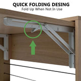 SKVSKV Folding Wall Table, Fold Down Table Wall Mounted, Floating Desk for Wall, Functional Hanging Desk for Home Office Workstation, Laundry Room, Kitchen Dining (24.8 * 16.3inch, Wood Color) SKVSKV