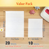 30 Pack PTFE Teflon Paper 16×11.7" 20 Sheets and Teflon Paper 8.5×11" 10 Sheets Mix Pack for Heat Press Heat Resistant Craft Mat,Sublimation Paper and Heat Transfer Paper Reusable TransOurDream