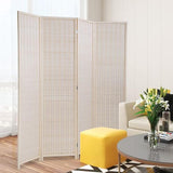 Bamboo Room Divider - 4 Panel Folding Privacy Screen, 72 x 17.7 - Ideal Room Partition & Divider for Living Room, Bedroom, Study (Natural, 4 Panel) PIKAQTOP