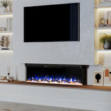 Modern Ember Aerus Skyline 60 Inch Linear Multi-Sided 3D Smart Electric Fireplace - 1,000+ Flame & Ember Bed Color Combinations, Fully or Partially Recessed | Alexa/WiFi Enabled - Remote Included Modern Ember
