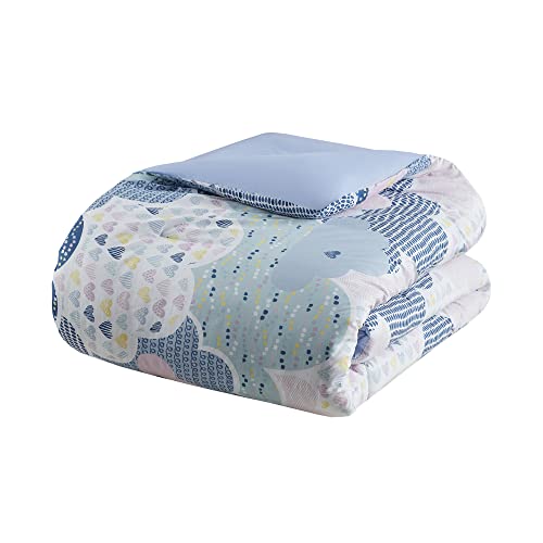 Intelligent Design Kids Comforter Vibrant Fun and Playful Unicorn Print Down Alternative All Season Children Bedding-Set, Girls Bedroom Décor, Twin/Twin XL, Cloud Blue with 2 dec pillows Intelligent Design