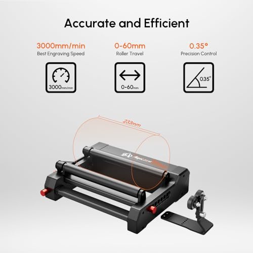 Algolaser Laser Engraver Rotary Roller - Y-axis Rotary Roller for Laser Engraver - 360° Adjustable Rotary Roller for Cylindrical Objects Tumblers,Bottle with for Alpha/DIY KIT Laser Engraver AlgoLaser