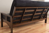 Kodiak Furniture Monterey Queen-size Futon, Storage Drawers, Espresso Finish with Oregon Trail Saddle Mattress Kodiak Furniture
