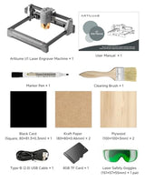 Artilume U1 Laser Engraver & Cutter Machine with 200x150mm Area,LightBurn Compatible,7000mW 0.01mm Precision for Wood Metal Acrylic Leather,with WiFi & APP, Ideal for DIY Crafts & Small Business Artilume