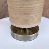 Bieye L10272 Birds in The Tree Wooden Style Table Lamp Night Light with Wood Lampshade Bronze Metal Base for Bedside Bedroom Living Room, Cylinder-Shaped (Bronze) Bieye