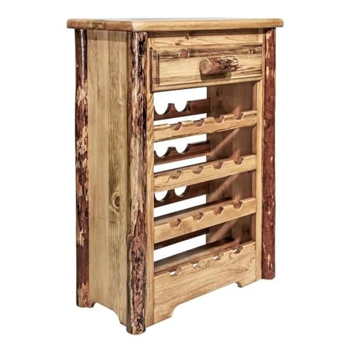 Log Furniture - Wine Cabinet Montana Woodworks