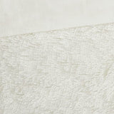 Intelligent Design Malea Shaggy Duvet with Quilted Box Design, Long Faux Fur Comforter Cover Cozy Bedding Set, Matching Shams, (Insert Not Included) Full/Queen, Ivory 3 Piece, 90x90 Intelligent Design