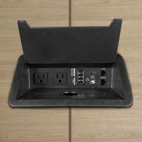 Romig Legacy 10 ft. Racetrack Conference Table with Charging Port- Noble Oak Romig