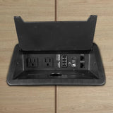 Romig Legacy 10 ft. Racetrack Conference Table with Charging Port- Noble Oak Romig