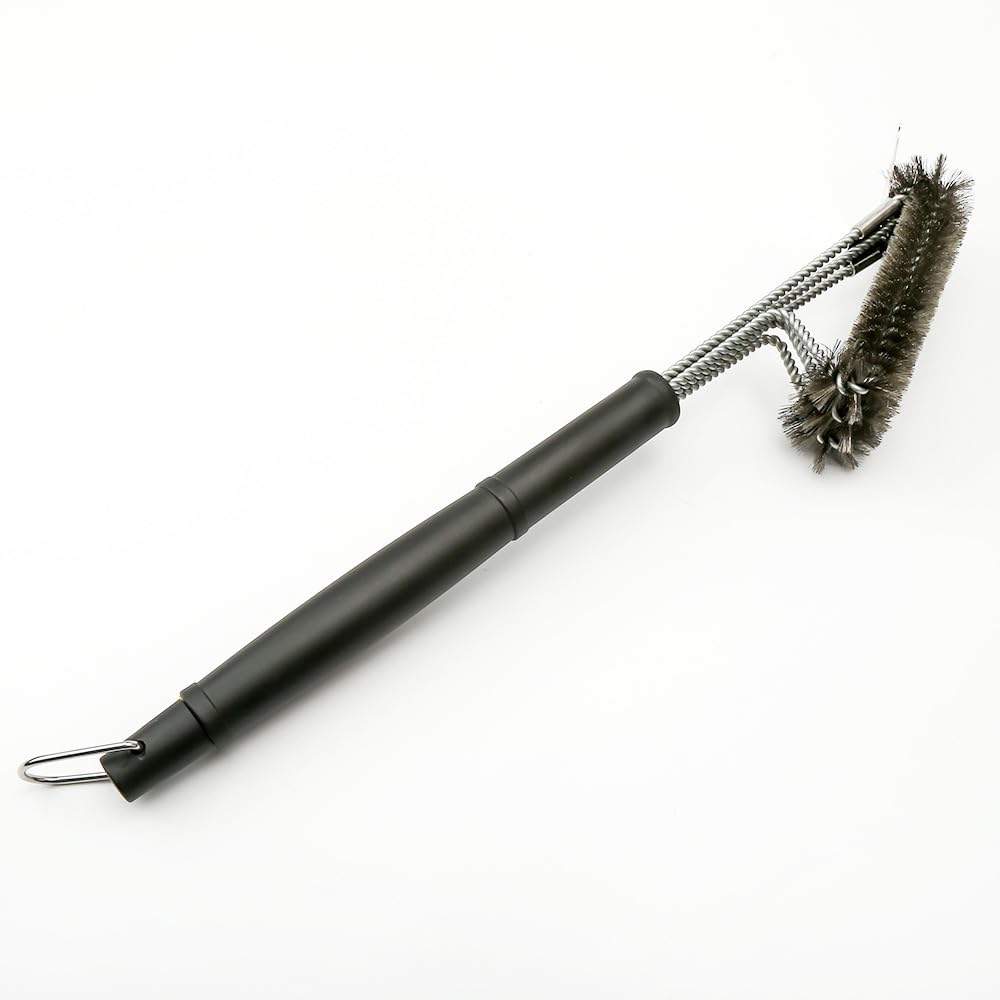 Generic Stainless Steel Grill Brush with Scraper – Ultra Durable, Safe Triple Woven Wire Bristles, Ergonomic Handle for Ideal Grilling Generic