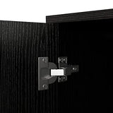 Panana Sideboard Buffet Cabinet Kitchen Storage Cabinet Living Room 4 Doors Console Table (Black) Panana