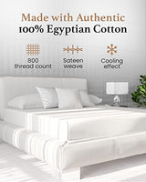 Good Sleep Bedding Twin XL Fitted Sheet - 800 TC Extra Long Twin Sheets for Dorm, 100% Egyptian Cotton Fitted Sheet Twin XL, 16" Deep Pocket, Soft & Breathable, Sateen Weave - White Good Sleep Bedding