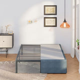 Upcanso 16 Inch Bed Frame Queen Size with Fabric Cover, Metal Platform Queen Bed Frame with Storage No Box Spring Needed, Heavy Duty Non-Slip, Easy Assembly Mattress Foundation Upcanso