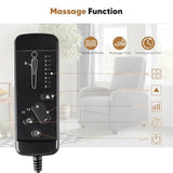 DUMOS Recliner Chair for Adults, Massage Reclining Chair for Living Room, Adjustable Home Theater Seating Single Sofa with Padded Seat Backrest and Footrest, Linen, Grey DUMOS