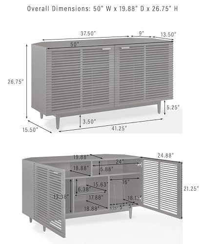 Crosley Furniture Cameron Corner Record Player Cabinet Turntable Stand, Storage for up to 230 Vinyl Records, Brown Crosley Furniture