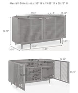 Crosley Furniture Cameron Corner Record Player Cabinet Turntable Stand, Storage for up to 230 Vinyl Records, Brown Crosley Furniture