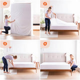 Linenspa Zippered Mattress Encasement – Full Size Waterproof Mattress Protector – Quiet Cover & Complete protection – Dorm Room Essentials, White Linenspa
