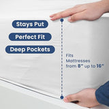 3 Piece Twin Sheets Set | Twin Bed Sheets Set – Light Weight, Soft Breathable Sheets | Brushed Cotton Rich Blend | Secure-Fit, Wrinkle Resistant, Durable, Easy Care Bed Sheets | Comfy Sheets | White Martex