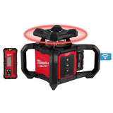 Milwaukee M18 Red Exterior Rotary Laser Level Kit w/Receiver, Tripod, & Grade Rod Milwaukee