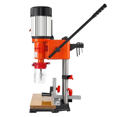 VEVOR Benchtop Mortise Machine, 370W, 1725 RPM Woodworking Mortising Machine, with 1/4-Inch 3/8-Inch 1/2-Inch Chisels Wooden Workbench, for Making VEVOR