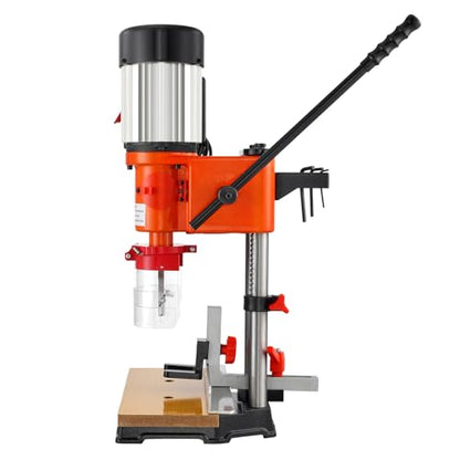 VEVOR Benchtop Mortise Machine, 370W, 1725 RPM Woodworking Mortising Machine, with 1/4-Inch 3/8-Inch 1/2-Inch Chisels Wooden Workbench, for Making