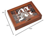 Personalized Wooden Jewelry Box Organizer for Men Custom Gifts for Dad Husband Grandpa Boyfriend Customized Watch Jewelry Storage Box with Initial Name, Gifts for Fathers Day Birthday Anniversary Generic