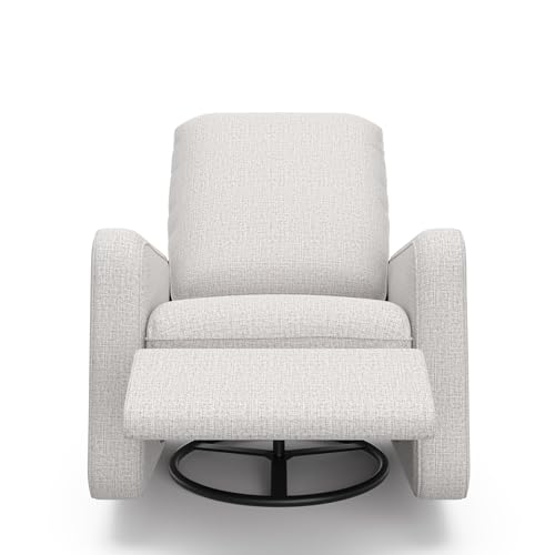 Graco Teddi Power Recliner Swivel Glider (Steel Basketweave) – Electronic Power Recline, USB-A & USB-C Charger, Premium Cushioning & Comfort Graco