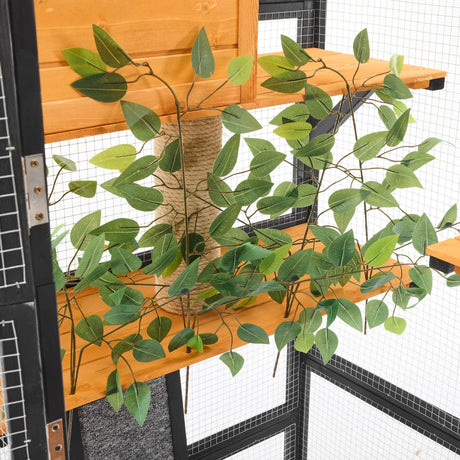 Outdoor Cat House, Diy Cat Enclosure Catio With Double Enter Doors HouseOfZazla