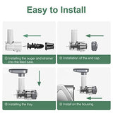 Cold Press Juicer, Aobosi Slow Masticating Juicer Machines with Reverse Function, Quiet Motor, High Juice Yield with Juice Jug & Brush for Cleaning, Gray AAOBOSI