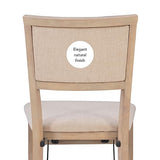 Linon Keira Wooden Folding Chair Upholstered Seat and Back Set of 2, Dining Height, Rustic Natural & Beige Linon