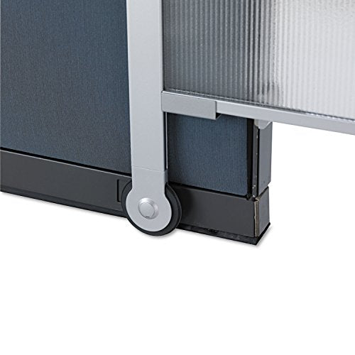 Quartet Privacy Screen, 64" x 38" Translucent Portable Wall Divider, Adjustable Height, Sturdy Aluminum Frame on Wheels, Includes Attachable White Board (WPS2000) Quartet