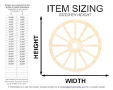 Unfinished Wood Wagon Wheel Shape | Rustic Farmhouse | DIY Craft Cutout | Up to 24" 24" / 1/8" 24 Hour Crafts