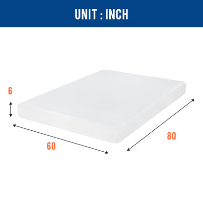 Queen Mattress 6 inch Gel Memory Foam Mattress Queen Mattresses Medium Firm Mattresses for Cool Sleep Relieving Pressure Relief CertiPUR-US Certified Mattress in a Box