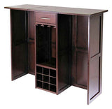 Winsome Newport 40.16 x 50 x 17.87-Inch Wood Expandable Counter Wine Bar, Antique Walnut (94350) Winsome