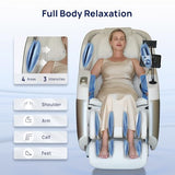 Lifevibe VAT Massage Chair Full Body VibroAcoustic Sonic Wave, SL-Track Zero Gravity Recliner with 25 Auto Modes, Smart Body Scan, Extendable Footrest, Reading Lamp, White Lifevibe