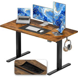 Acrolix Electric Standing Desk with Cable Management, 48 X 24 Inches Sit Stand up Desk,2 Memory Preset for Home Office&Gaming&Living Table with Splice Board (Rustic Brown Desktop) Acrolix