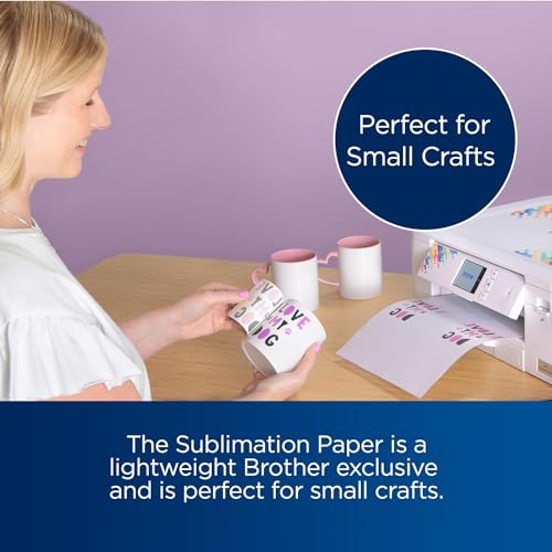 Brother Sublimation Printer, Color Ink Cartridge Set and 100 Sheets Sublimation Paper