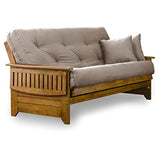 Brentwood Tray Arm Full Size Wood Futon Frame - Heritage Finish Nirvana Futons