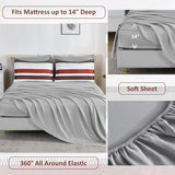 WONGS BEDDING Comforter Full Size, Red Bedding Comforter Set for Full Bed, Striped Bed in a Bag Full Size Comforter Sets for All Season 90"×78" WONGS BEDDING