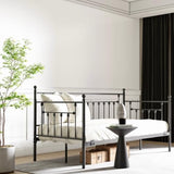 Golden Gate Beds Daybed Frame with Headboard, Without Trundle, Heavy Duty Metal Frame & Steel Slats Foundation, Upholstered Stylish Sofa Bed for Living Room, Bedroom, Guest Room - Black, Twin Size AMBEE21