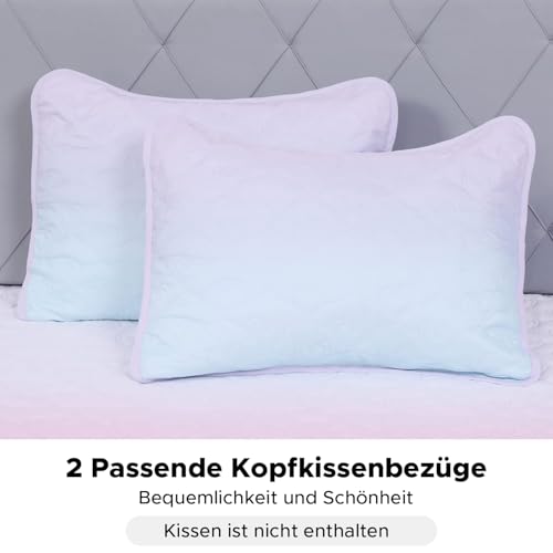SCHNAUZER HOME Twin Size 2 Piece Quilt Set, Bailey Printed Bedding Coverlet Set, Lightweight Soft Reversible Bedspread Sets for All Season (1 Quilt & 1 Pillow Shams) SCHNAUZER HOME