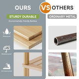 AmazerBath Eco-Friendly 4-Tier Bamboo Storage Shelf - Versatile Rack for Home and Bathroom AmazerBath