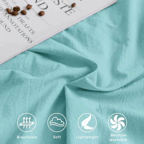 KimLuxz Turquoise Comforter Queen Size, 3 Piece Soft Teal Modern Bedding Set, Lightweight Aqua All Season Microfiber Down Alternative Bed Comforter with 2 Pillow Shams for Women Men KimLuxz