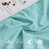 KimLuxz Turquoise Comforter Queen Size, 3 Piece Soft Teal Modern Bedding Set, Lightweight Aqua All Season Microfiber Down Alternative Bed Comforter with 2 Pillow Shams for Women Men KimLuxz