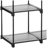 SONGMICS Portable Closet, Freestanding Closet Organizer, Clothes Rack with Shelves, Hanging Rods, Storage Organizer, for Cloakroom, Bedroom, 44.1 x 16.9 x 65 Inches, Black URYG24BK SONGMICS