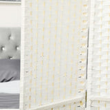 HOMCOM Room Divider, 4 Panel Folding Privacy Screen, 5.6' Tall Freestanding Wall Partition for Home Office, Bedroom, White HOMCOM