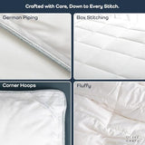 Olive + Crate Cooling Down Alternative Comforter - Hypoallergenic King Size Duvet Insert Lightweight - All Seasons Plush Design Bamboo Comforter - 100% Bamboo Viscose Outer Cover - White 102"x90" Olive + Crate