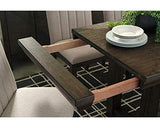 Signature Design by Ashley Dellbeck Casual Rectangular Dining Extension Table, Seats up to 8, Dark Brown Signature Design by Ashley